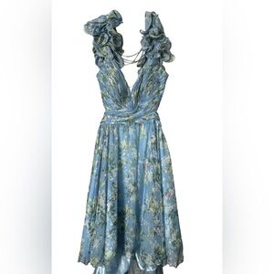 Mac duggal floral cut-out dress